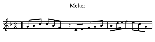 Melter - staff notation