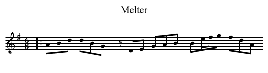 Melter - staff notation