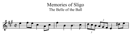 Memories of Sligo - staff notation