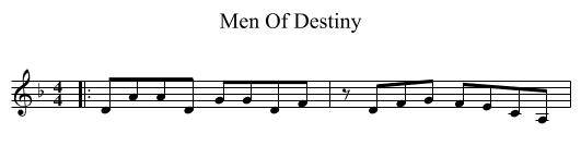 Men Of Destiny - staff notation