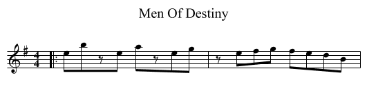 Men Of Destiny - staff notation
