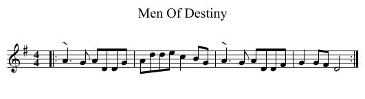 Men Of Destiny - staff notation