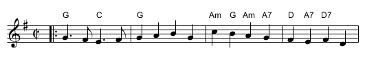Men of Harlech  [G] - staff notation