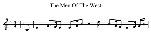 Men Of The West, The  - staff notation