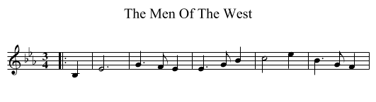 Men Of The West, The  - staff notation