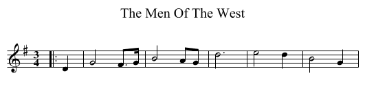 Men Of The West, The  - staff notation