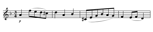 Menuet - staff notation