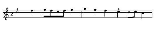 Menuet - staff notation