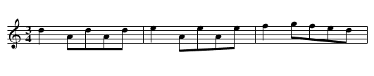 Menuet - staff notation