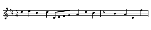 Menuet - staff notation