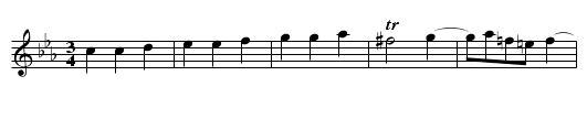 Menuet - staff notation