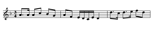 Menuett fr Oravais (?Orqvais?), Finland - staff notation