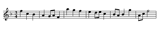 Menuett i F efter Johan Eric Blomgren - staff notation