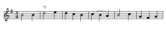 Menuett - Schandrille - staff notation