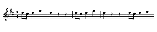 Menuett - staff notation