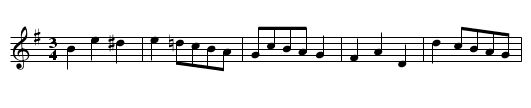 Menuett - staff notation