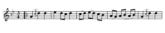 Menuett - staff notation