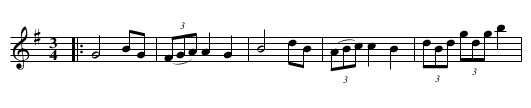 Menuette från Södra Vi - staff notation