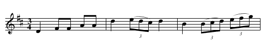 Menuette ur en Menuette- och Pollonessebok - staff notation