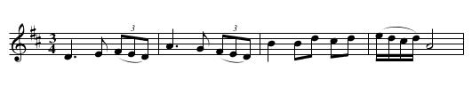 Menuette ur J H Anderssons notbok (Ma11 - 6) - staff notation