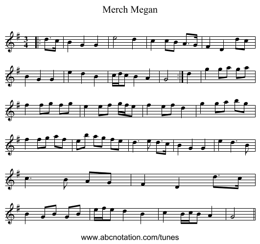 Merch Megan - staff notation