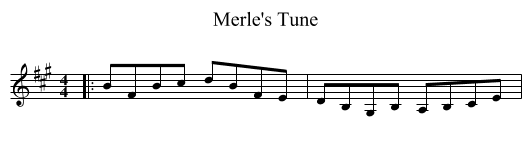 Merle's Tune - staff notation