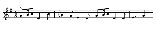 Merrily danced the quaker's wife - staff notation