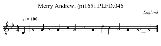 Merry Andrew. (p)1651.PLFD.046 - staff notation