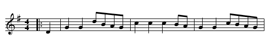 Merry Andrew - staff notation