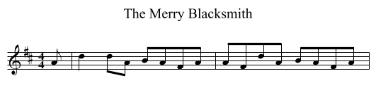 Merry Blacksmith, The  - staff notation