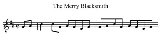 Merry Blacksmith, The - staff notation