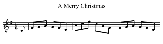 Merry Christmas, A - staff notation
