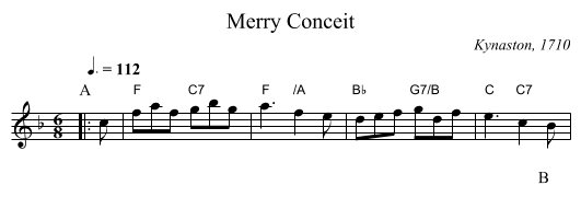 Merry Conceit - staff notation