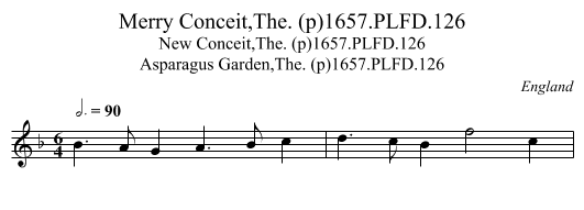 Merry Conceit,The. (p)1657.PLFD.126 - staff notation
