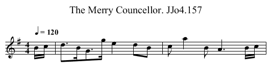 Merry Councellor. JJo4.157, The - staff notation