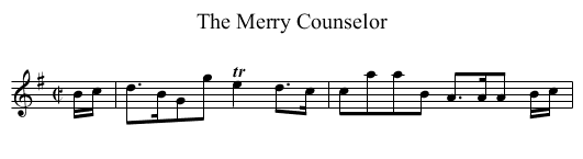 Merry Counselor, The - staff notation
