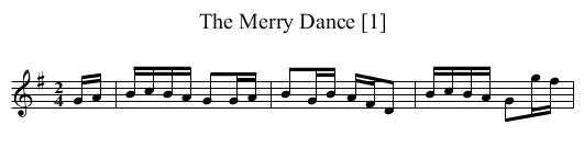 Merry Dance [1], The - staff notation