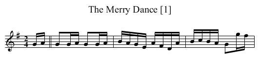 Merry Dance [1], The - staff notation