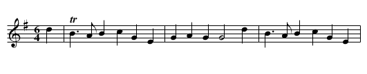 Merry Dancers. Ru1.065 - staff notation