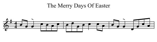 Merry Days Of Easter, The  - staff notation