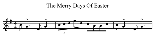 Merry Days Of Easter, The  - staff notation