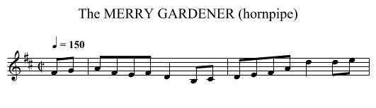 MERRY GARDENER (hornpipe), The - staff notation
