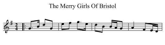 Merry Girls Of Bristol, The  - staff notation
