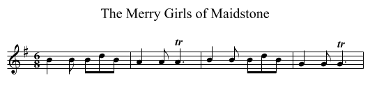 Merry Girls of Maidstone, The - staff notation