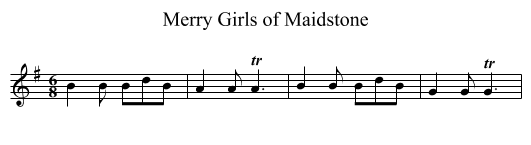 Merry Girls of Maidstone - staff notation