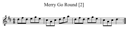 Merry Go Round [2] - staff notation