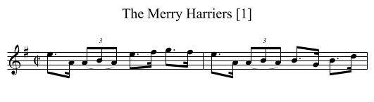 Merry Harriers [1], The - staff notation