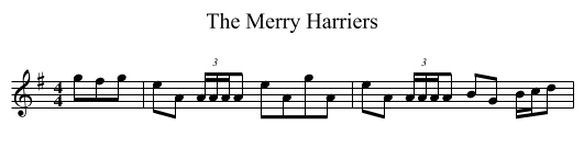 Merry Harriers, The  - staff notation
