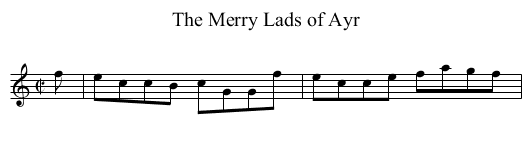 Merry Lads of Ayr, The - staff notation