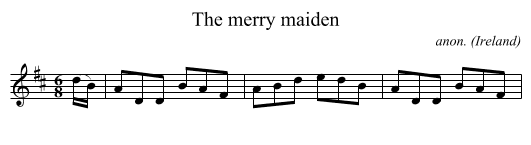 merry maiden, The  - staff notation